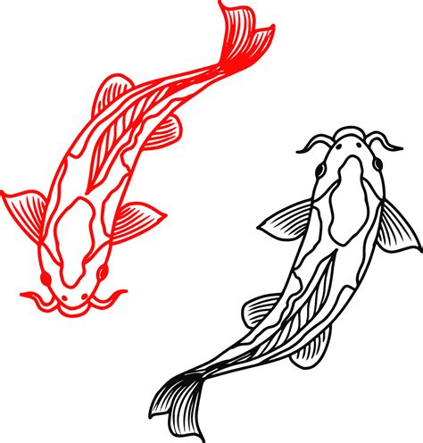 koi fish outline